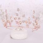 Rhinestone Faux Pearl Branches Tiara / Earring As Shown In Figure - One Size