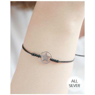 Silver Star-charm String Bracelet