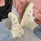 Canvas Peach Print Sneakers