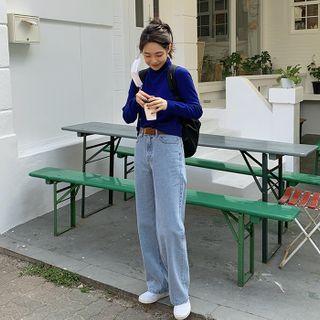 Light Wash Semi Wide Jeans