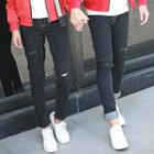 Couple Matching Ripped Skinny Jeans