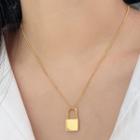 Lock Necklace Gold - One Size