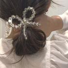Beaded Bow Hair Tie 1 Pc - Transparent - One Size