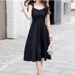Flutter-strap A-line Dress