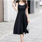 Flutter-strap A-line Dress