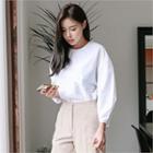 Puff Long-sleeve Cotton Top