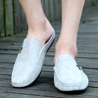 Genuine Leather Mule Loafers