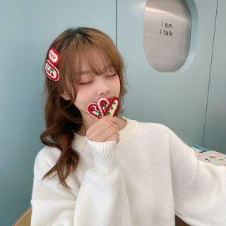 Cherry Knit Hair Clip