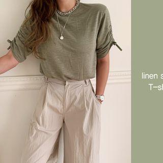 Drawcord-sleeve M Lange T-shirt