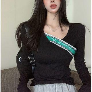 Details Padded-shoulder Crop T-shirt
