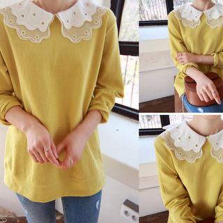 Lace-collared Top