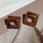 Hollow Square Earring Earrings - Brown - One Size