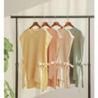 Tie-side Cap-sleeve Sweater