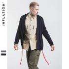 Tie-accent Open-front Knit Cardigan