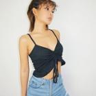 Drawstring-front Cropped Camisole