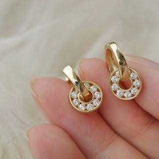 925 Sterling Silver Faux Pearl Hoop Dangle Earring