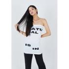 Two-way Letter-printed Tube Top Cream - One Size