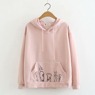 Paw Embroidery Hoodie