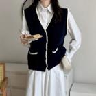 Knit Vest Cardigan / Blouse