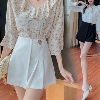 Plain Asymmetrical Skort