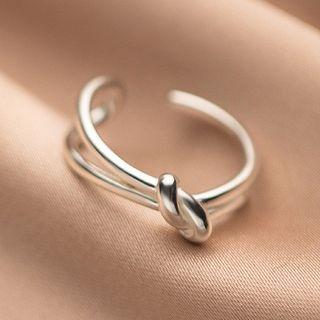 Knot Sterling Silver Open Ring S925 Silver - Silver - One Size