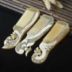 Engraved Wedding Dragon / Phoenix Horn Hair Comb