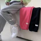 Fleece-lined Applique Jogger Pants