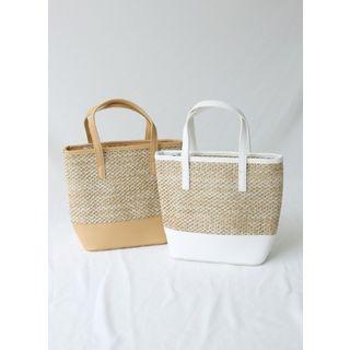 Rattan Panel Tote & Strap