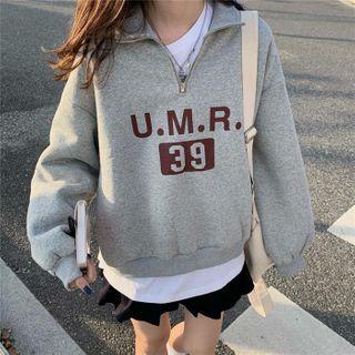 Numbering Half-zip Pullover