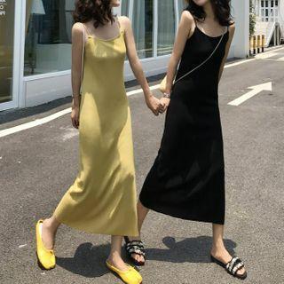 Spaghetti-strap Maxi Sheath Dress