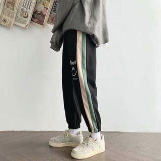 Smiley Face Paneled Sweatpants