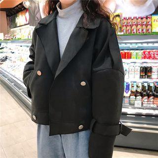 Double-breasted Oversize Jacket Black - One Size