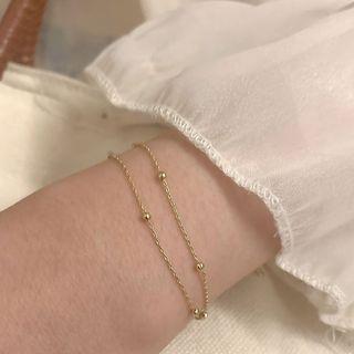 Plain Bracelet 1 Piece - Gold - One Size