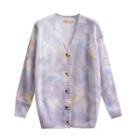 Tie-dyed Cardigan White - One Size