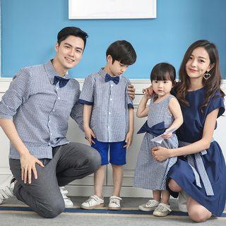 Family Matching Plaid Shirt / A-line Dress