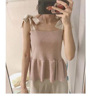 Bow Knitted Camisole Top