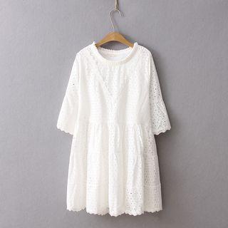Eyelet Lace Mini Dress
