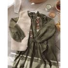 Slit-side Faux-shearling Vest