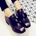 Bow Block Heel Loafers