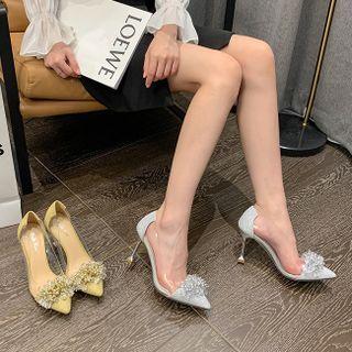 Stiletto Heel Rhinestone Dorsay Pumps