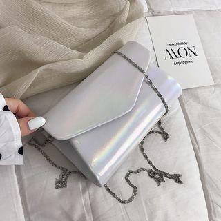 Iridescent Flap Crossbody Bag