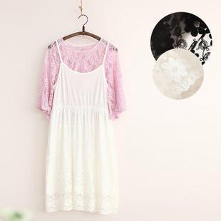 Sleeveless Lace Hem Dress