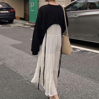 Tie Back Pullover Black - One Size
