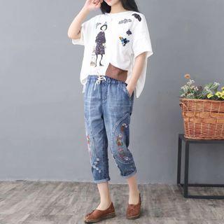 Embroidered Harem Jeans (various Designs)