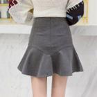 Stretchy Ruffle A-line Skirt