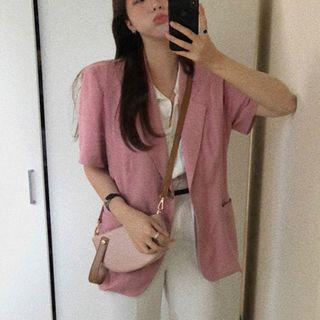 Elbow-sleeve Loose-fit Blazer