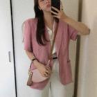 Elbow-sleeve Loose-fit Blazer
