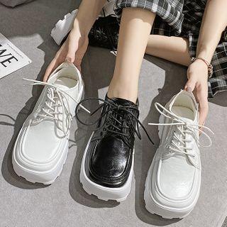 Platform Square Toe Oxford Shoes