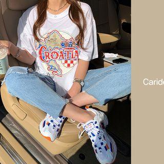 Croatia Letter Cotton T-shirt