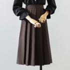 Lace Trim Shirt / Midi A-line Skirt